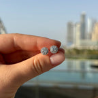 Halo Round Lab-Grown Diamond Stud Earrings 0.5 ct each