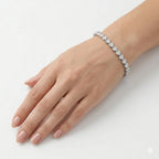 Heart Shape Lab-Grown Diamond Tennis Bracelet 10 cttw
