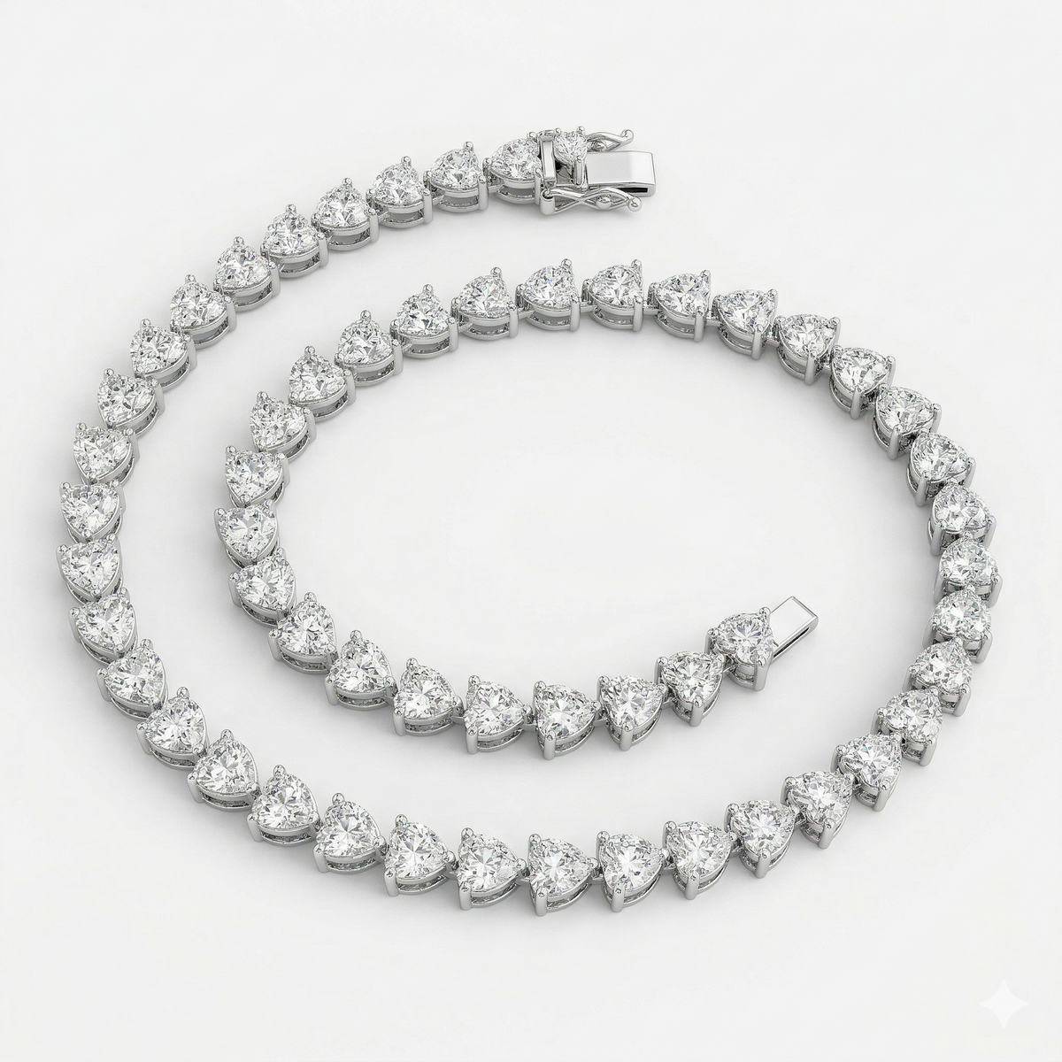 10 cttw Heart Shape Tennis Bracelet