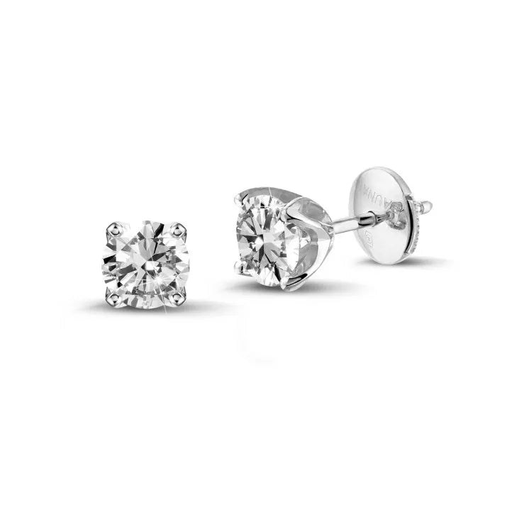 2.5 ct each Round Martini Studs