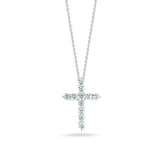 1.30 cttw Round Diamond Cross Pendant
