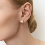 1.5 ct each Heart stud earrings