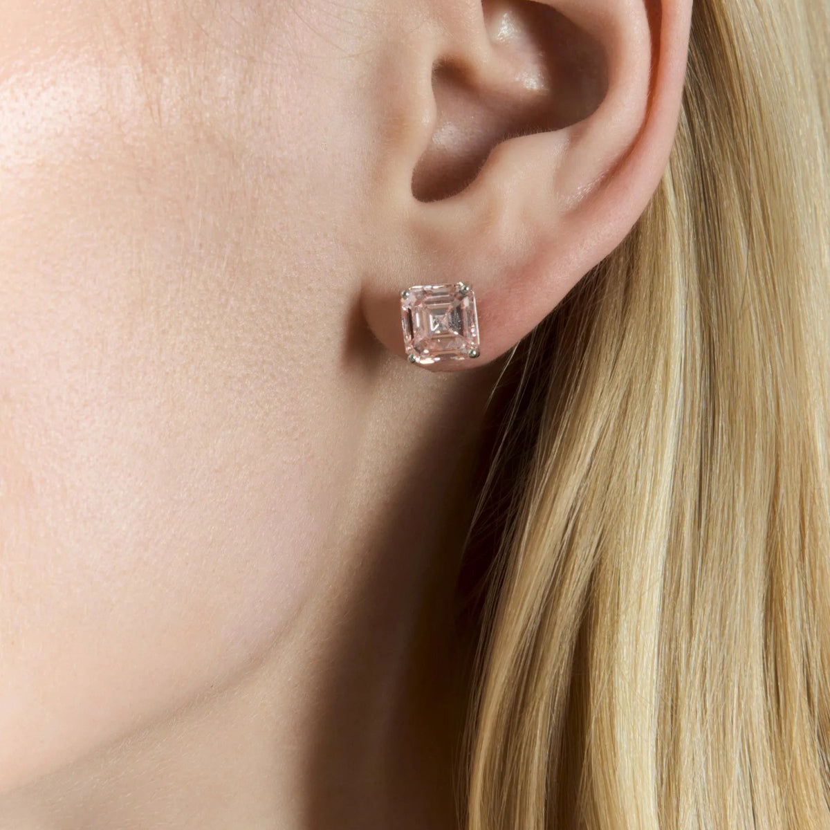 3 ct each Asscher cut Stud earrings