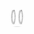 Round Lab-Grown Diamond Hoop Earrings 1.20 cttw