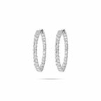 Round Lab-Grown Diamond Hoop Earrings 1.20 cttw