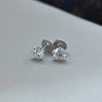 Martini Round Lab-Grown Diamond Stud Earrings 1 ct