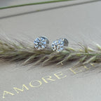 Martini Round Lab-Grown Diamond Stud Earrings 1 ct