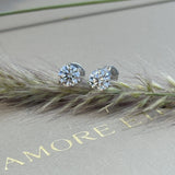 1 ct Martini Round Diamond Stud Earrings