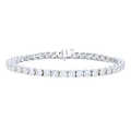 Lab-grown diamond tennis bracelet in white gold with round-cut stones, luxury jewelry