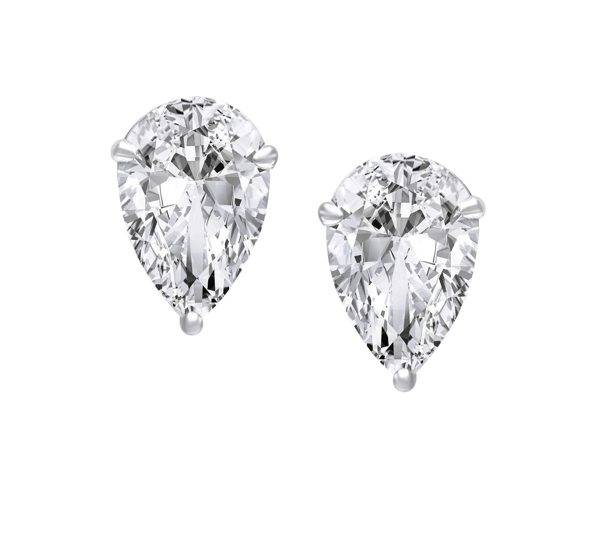 1 ct each Pear Stud Earrings