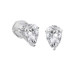 2 ct each Pear shape Stud earrings