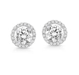 2 ct each Round Diamond Transformer Studs