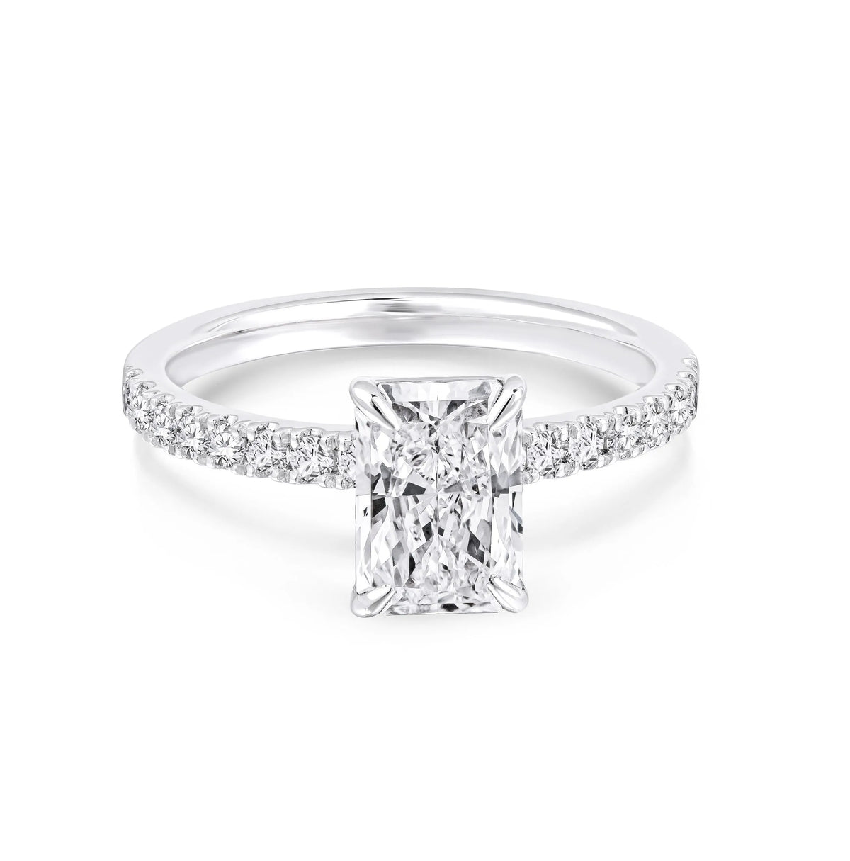 1.5 ct Lumière Radiant Diamond Ring with Pavé