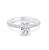 1.5 ct Lumière Radiant Diamond Ring with Pavé