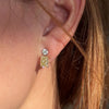 1.50 Ct each Fancy Yellow Radiant Earrings with Round Diamonds
