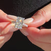 5.06 Ct Radiant Diamond Hidden Halo Ring
