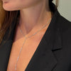 Rose Cut Lariat Diamond Necklace