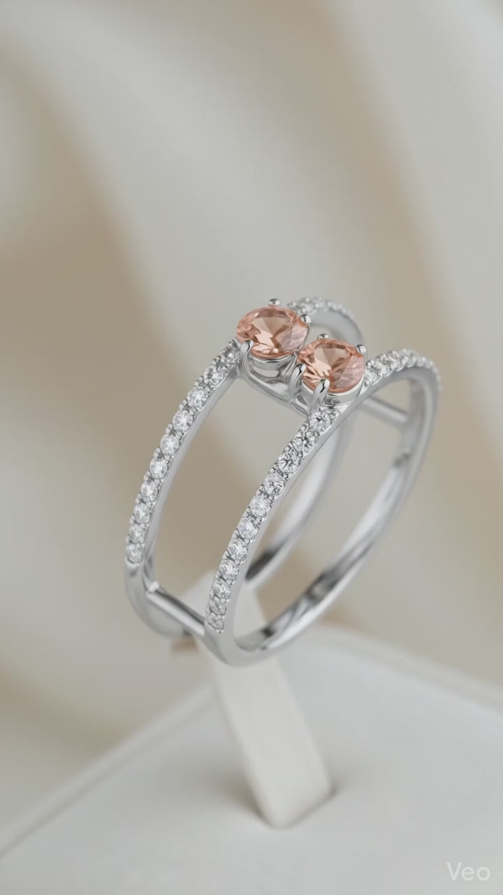 0.50 ct Pink Oval ring