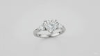 3.09 Ct Heart Lab-Grown Diamond Ring with Side Stones