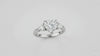 3.09 ct Heart Ring with side Diamonds