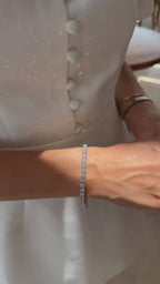 14.60 cttw Round lab grown diamond tennis bracelet