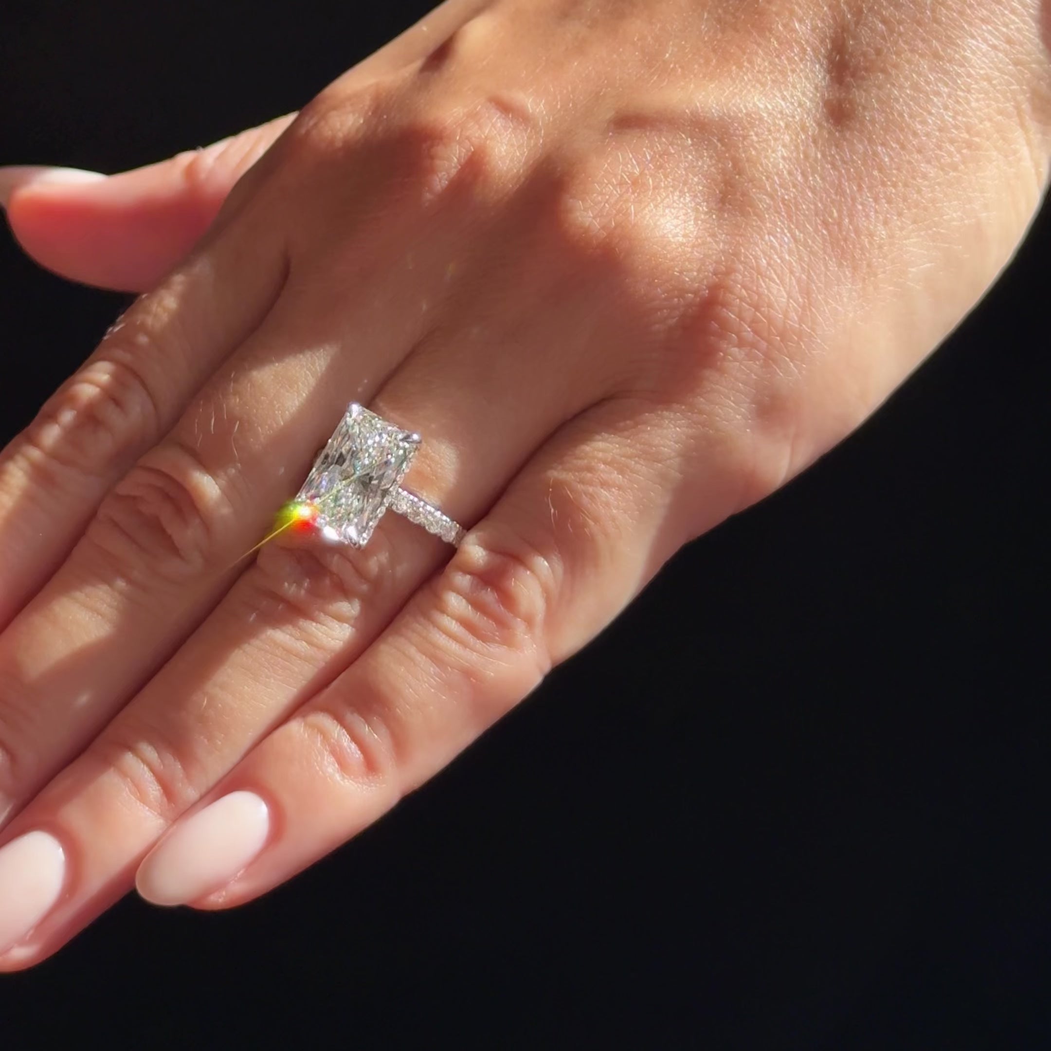 5.06 Ct Radiant Diamond Hidden Halo Ring
