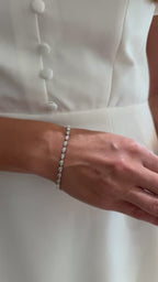 5.28 cttw Pear shape lab grown diamond tennis bracelet