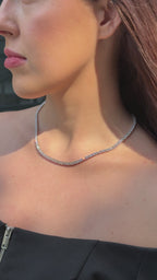 21.08 cttw Lab grown Diamond Tennis Necklace