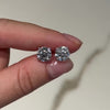 2 ct each Round Martini Stud Earrings 4 prong